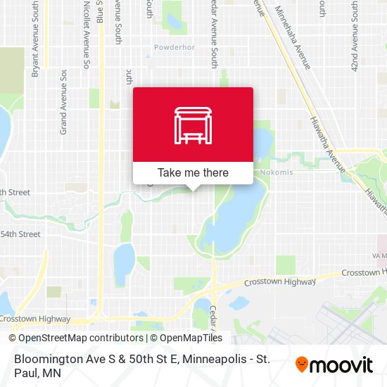 Mapa de Bloomington Ave S & 50th St E