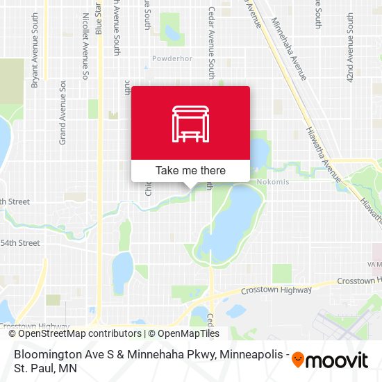 Mapa de Bloomington Ave S & Minnehaha Pkwy