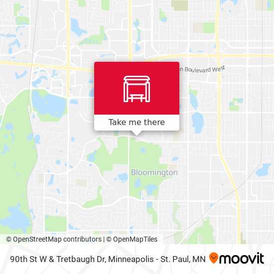 90th St W & Tretbaugh Dr map