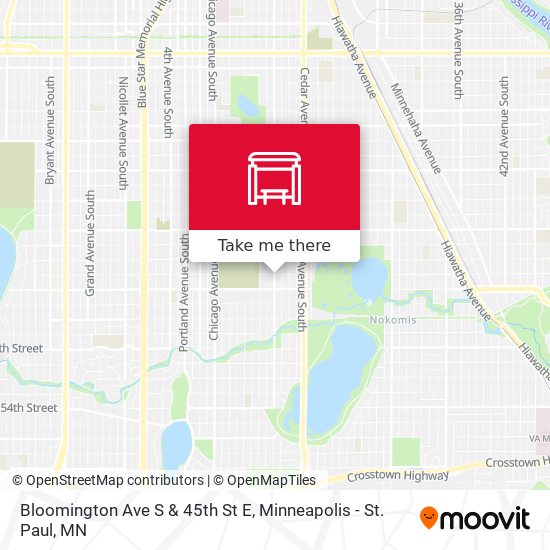 Mapa de Bloomington Ave S & 45th St E
