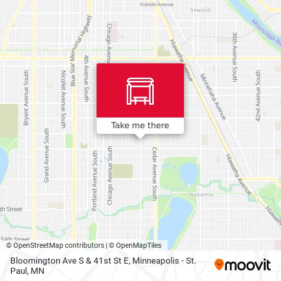 Mapa de Bloomington Ave S & 41st St E