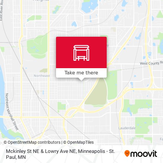 Mckinley St NE & Lowry Ave NE map