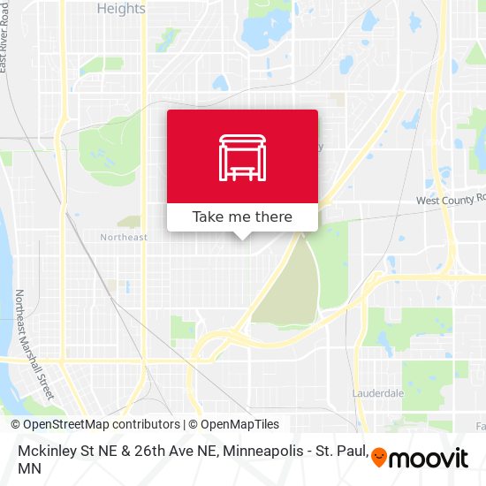 Mckinley St NE & 26th Ave NE map