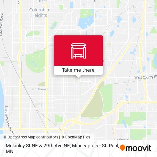 Mckinley St NE & 29th Ave NE map