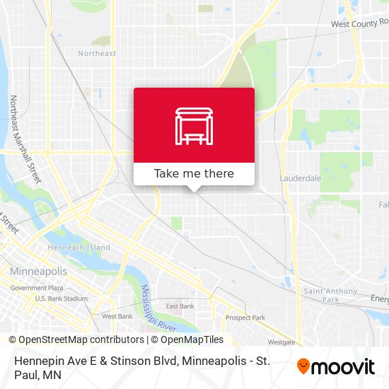 Mapa de Hennepin Ave E & Stinson Blvd