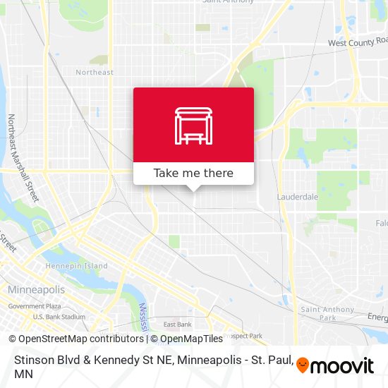 Stinson Blvd & Kennedy St NE map