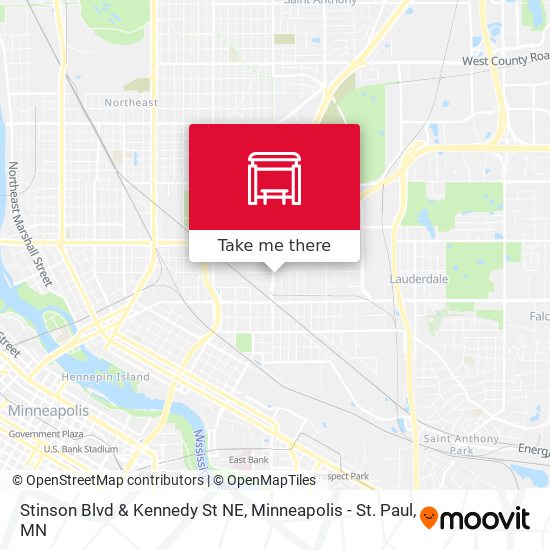 Stinson Blvd & Kennedy St NE map
