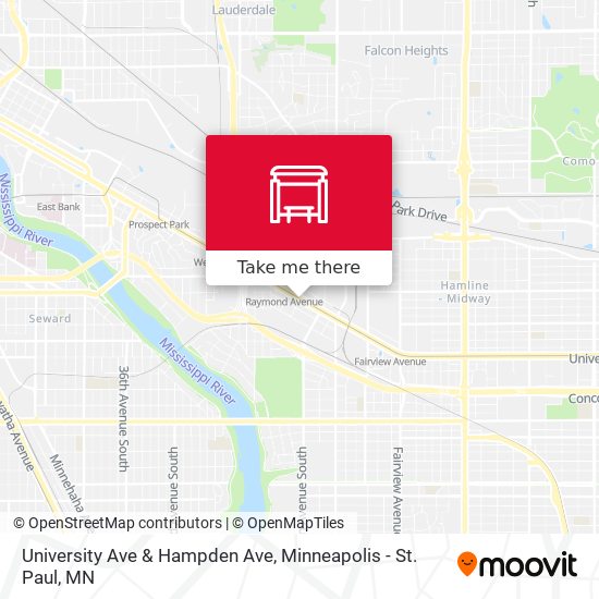 University Ave & Hampden Ave map