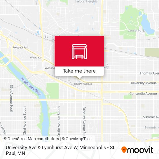 Mapa de University Ave & Lynnhurst Ave W