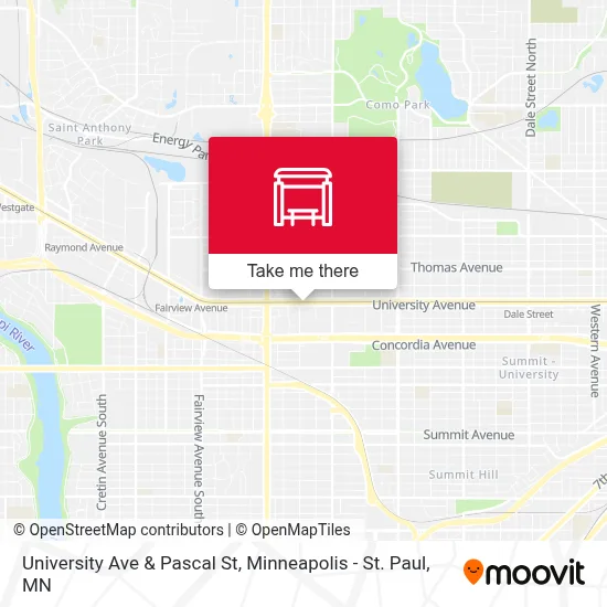 University Ave & Pascal St map