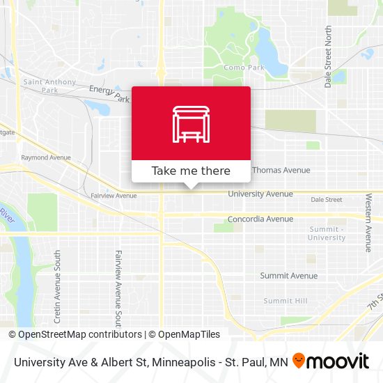 Mapa de University Ave & Albert St