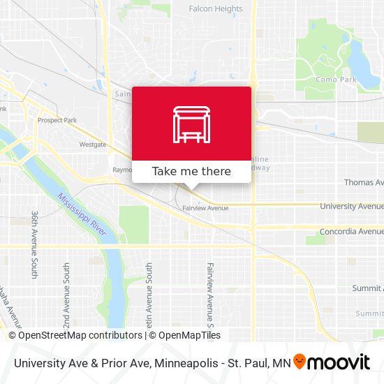 University Ave & Prior Ave map