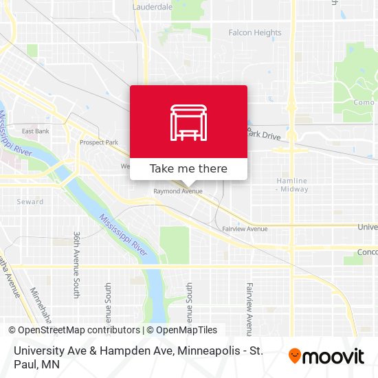 Mapa de University Ave & Hampden Ave