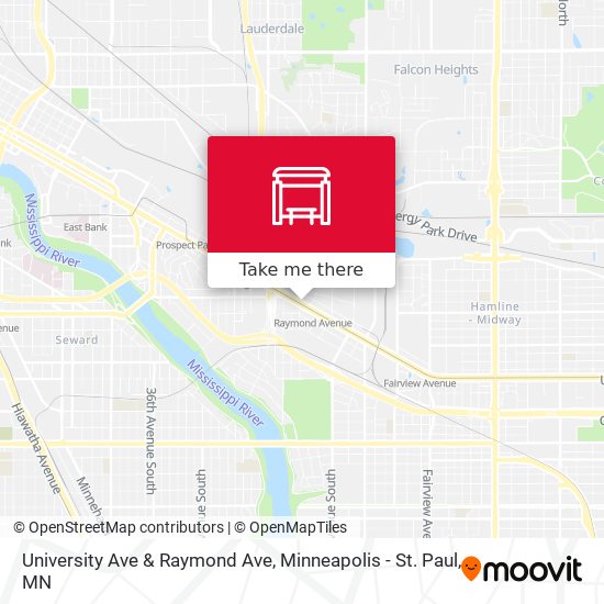 Mapa de University Ave & Raymond Ave