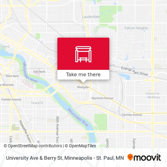 University Ave & Berry St map