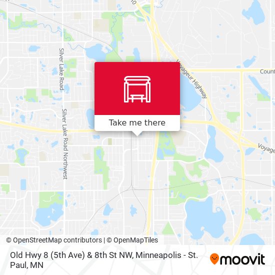 Old Hwy 8 (5th Ave) & 8th St NW map