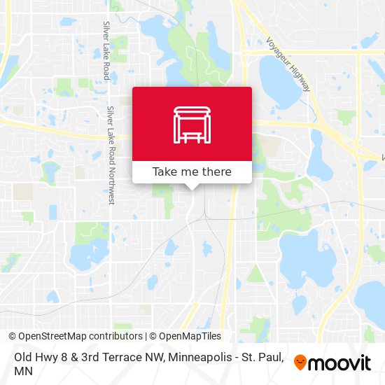 Old Hwy 8 & 3rd Terrace NW map