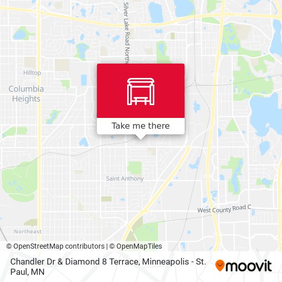 Chandler Dr & Diamond 8 Terrace map