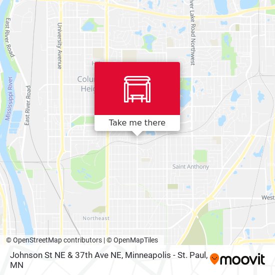 Johnson St NE & 37th Ave NE map