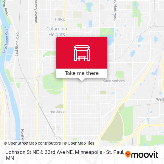 Mapa de Johnson St NE & 33rd Ave NE