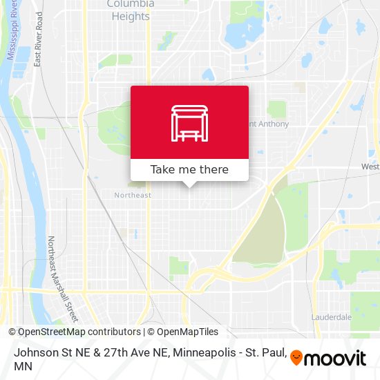 Johnson St NE & 27th Ave NE map