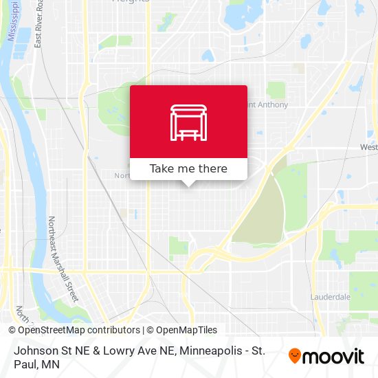 Mapa de Johnson St NE & Lowry Ave NE