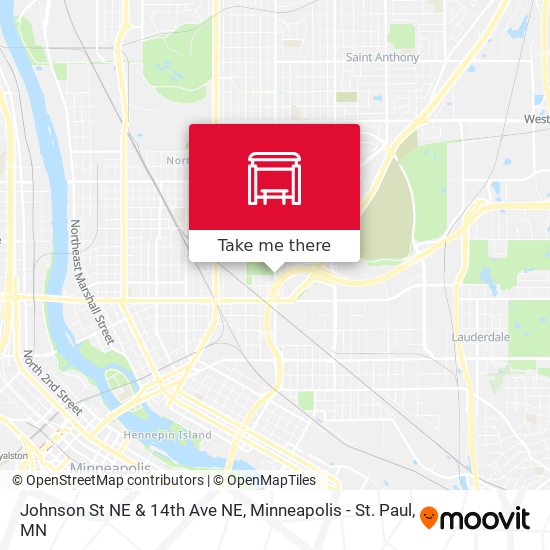 Johnson St NE & 14th Ave NE map