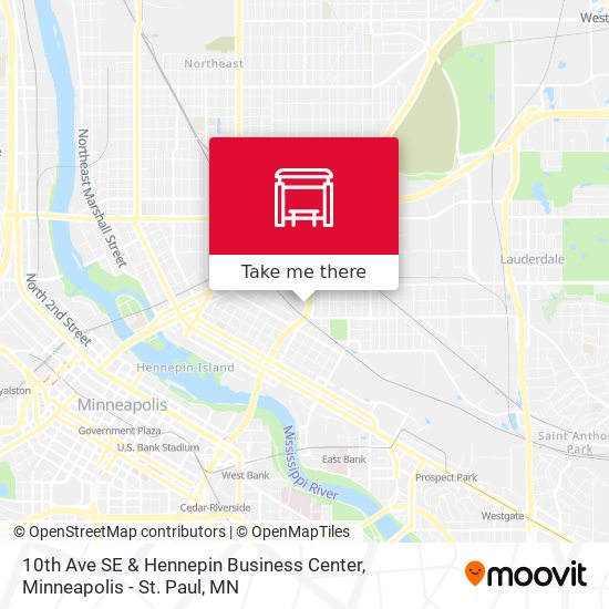 Mapa de 10th Ave SE & Hennepin Business Center