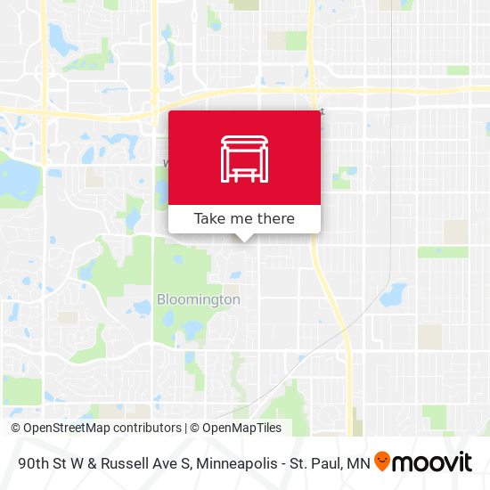90th St W & Russell Ave S map