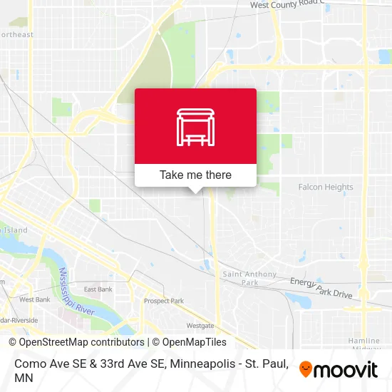 Mapa de Como Ave SE & 33rd Ave SE