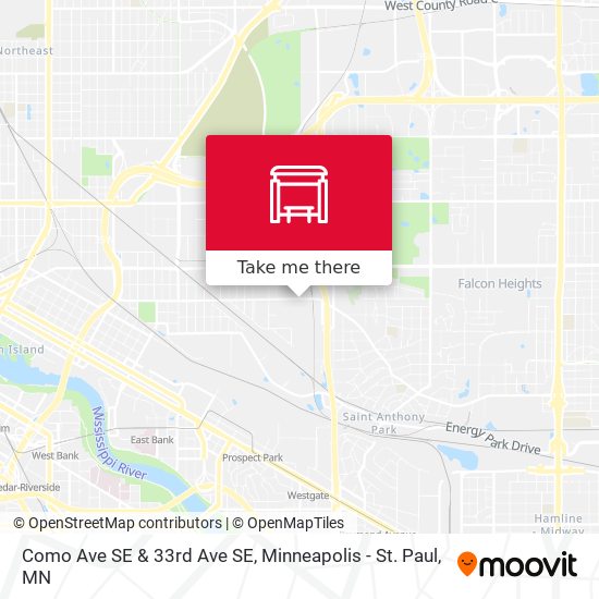 Como Ave SE & 33rd Ave SE map
