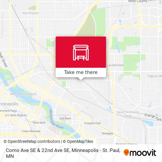 Como Ave SE & 22nd Ave SE map
