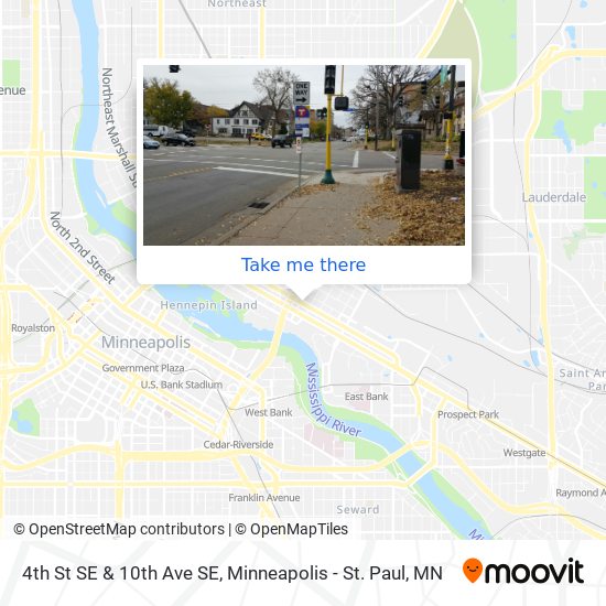4th St SE & 10th Ave SE map