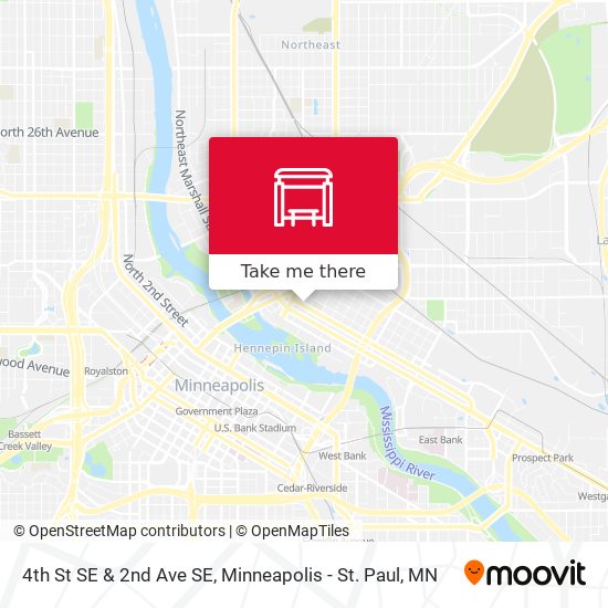 4th St SE & 2nd Ave SE map