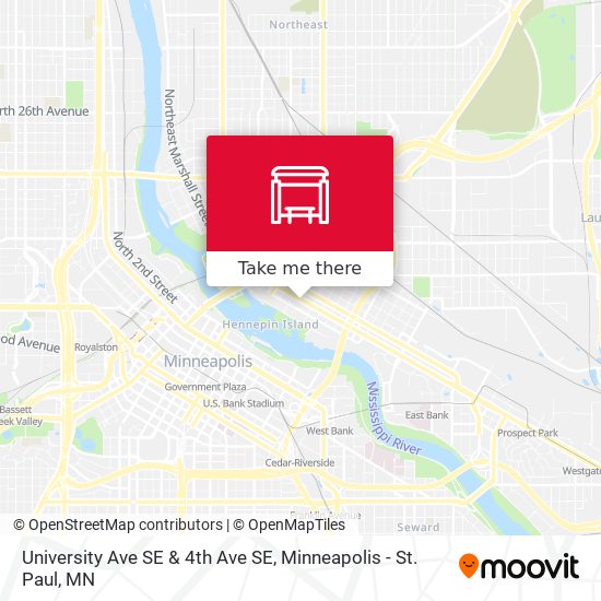 University Ave SE & 4th Ave SE map