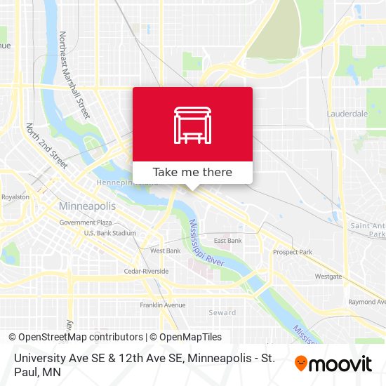 University Ave SE & 12th Ave SE map