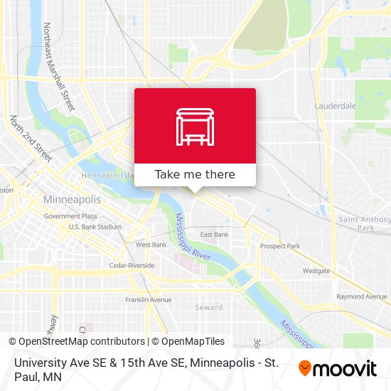 University Ave SE & 15th Ave SE map