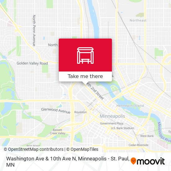 Mapa de Washington Ave & 10th Ave N