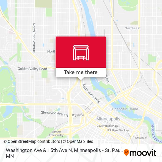 Washington Ave & 15th Ave N map