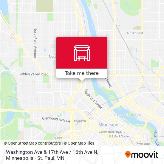 Washington Ave & 17th Ave / 16th Ave N map