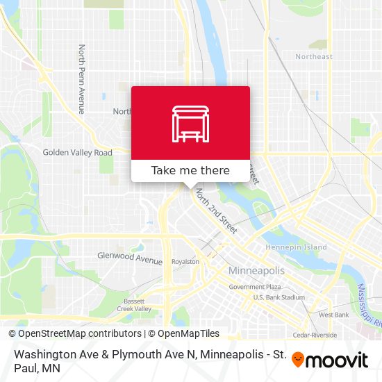 Mapa de Washington Ave & Plymouth Ave N