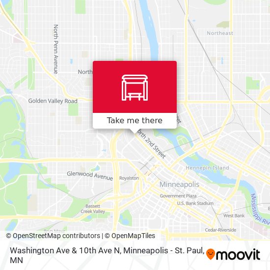 Washington Ave & 10th Ave N map