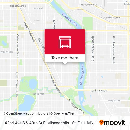 42nd Ave S & 40th St E map