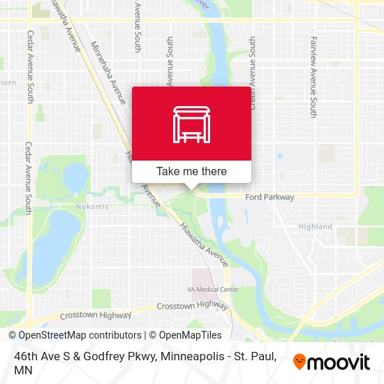 46th Ave S & Godfrey Pkwy map