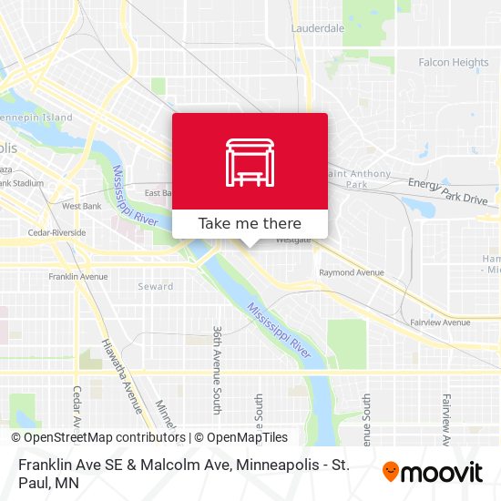 Franklin Ave SE & Malcolm Ave map