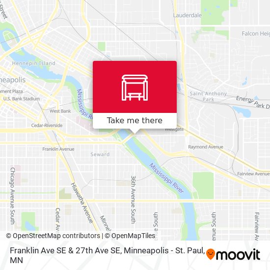 Franklin Ave SE & 27th Ave SE map