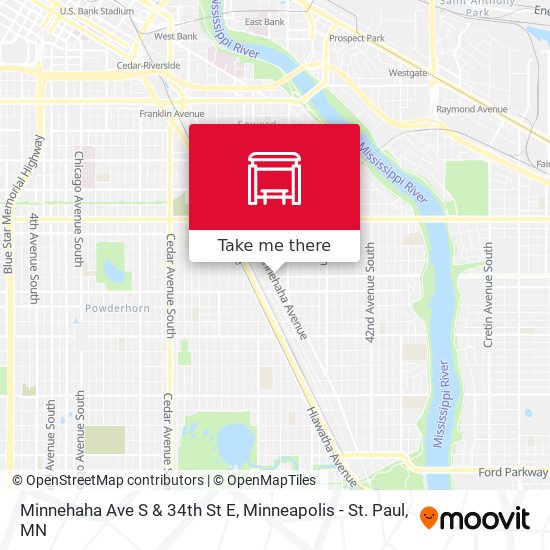 Mapa de Minnehaha Ave S & 34th St E