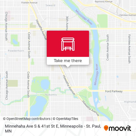 Minnehaha Ave S & 41st St E map