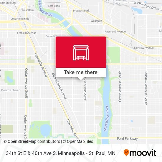 34th St E & 40th Ave S map