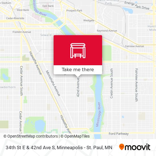 34th St E & 42nd Ave S map